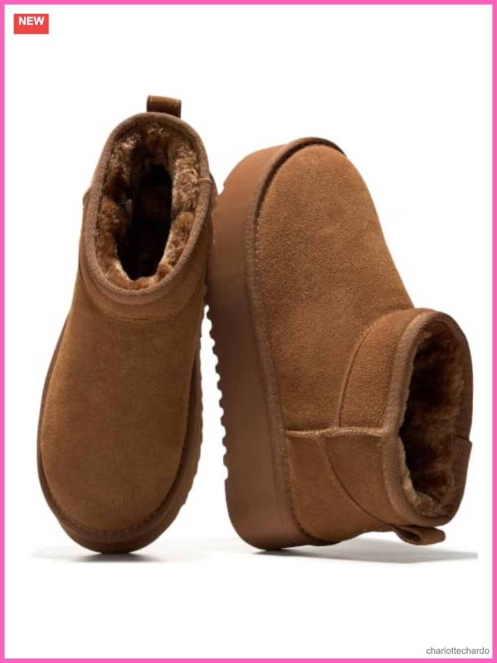 Genuine Suede Waterproof Ankle Boots Women Platform Winter Bootie